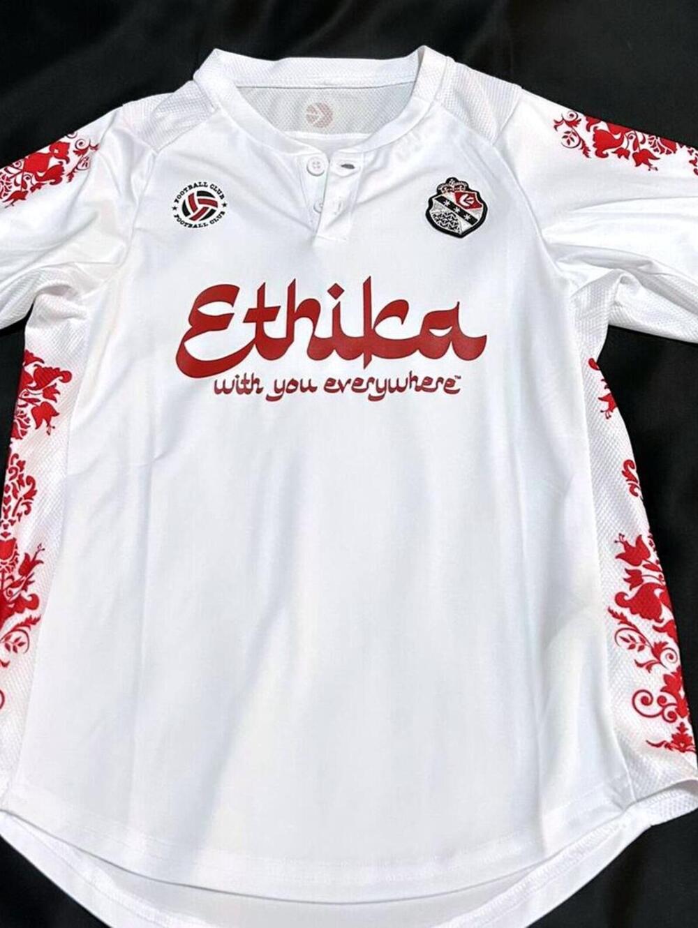 Ethika New Era Soccer Jersey "White / Red " Girl's Large | NWT